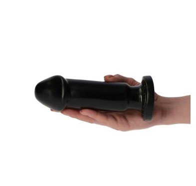 Małe czarne gumowe dildo gładkie z przyssawką 13cm